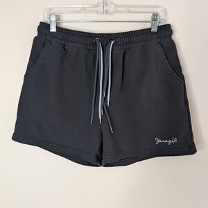 YoungLA Women's Black Triple String Sweatshorts